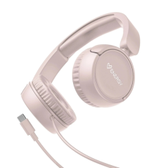 Casque filaire USB C rose