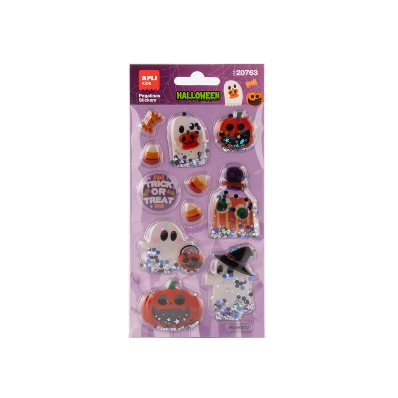 Apli Kids Stickers Halloween Paillettes assorties Apli Kids Stickers Halloween Paillettes assorties