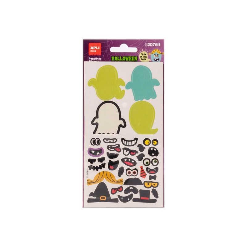 Autocollants Apli Kids Halloween phosphorescents 66 pièces