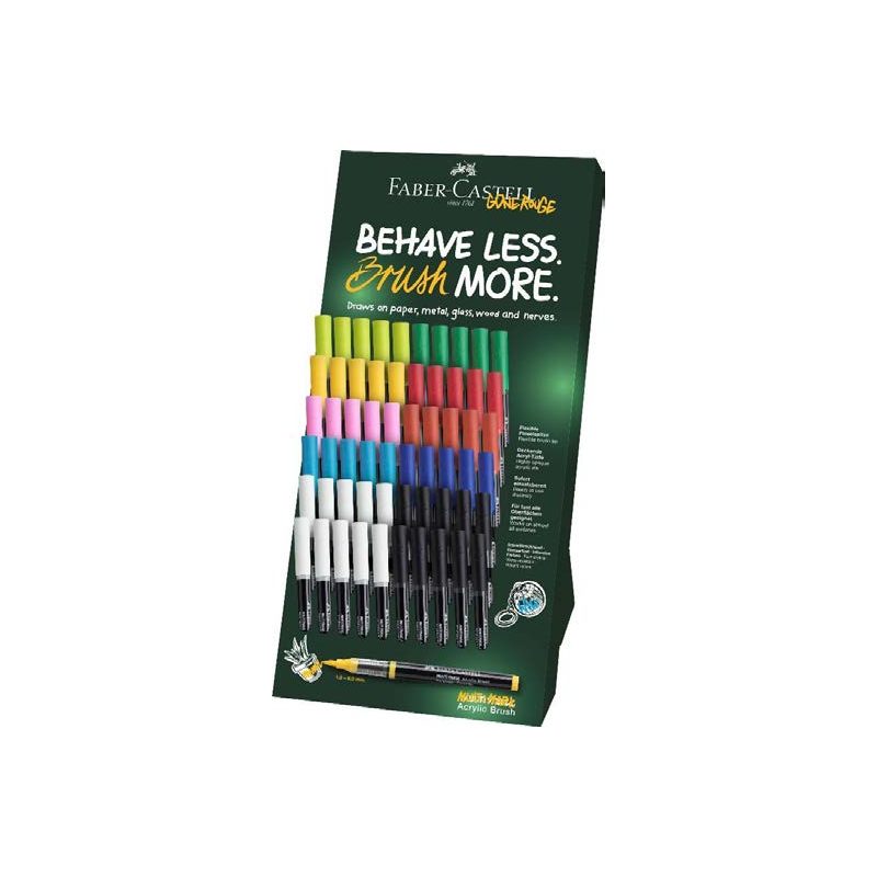 Faber-Castell Marqueurs acryliques pinceau assortis 60 pièces Faber-Castell Marqueurs acryliques pinceau assortis 60 pièces