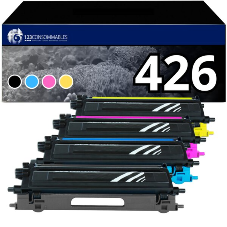 Pack 4 Toners compatibles BROTHER TN421 TN423 TN426