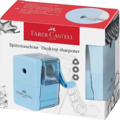 Aiguiseur bleu Faber-Castell à manivelle