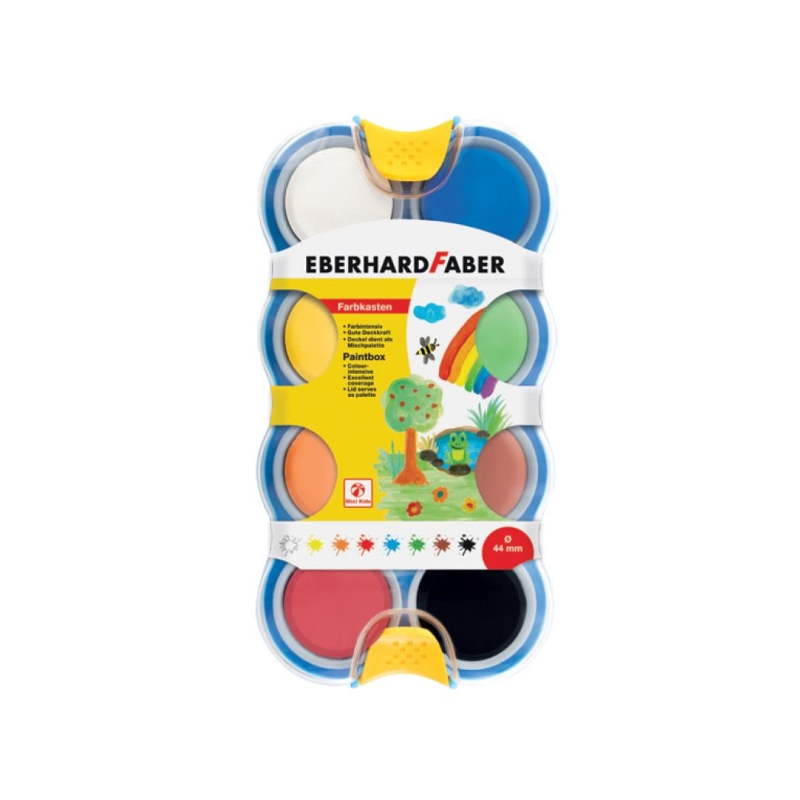 Aquarelles Eberhard Faber, 8 pastilles assorties Ø44 mm Aquarelles Eberhard Faber, 8 pastilles assorties Ø44 mm