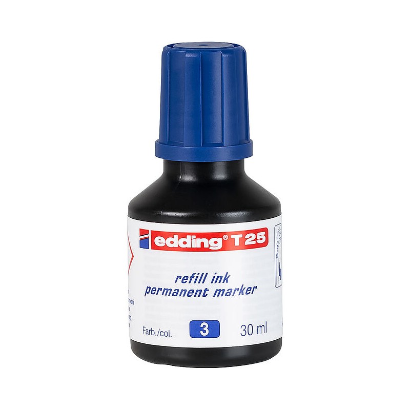 Recharge Marqueur Permanent Edding T25 - Bleu 30 ml