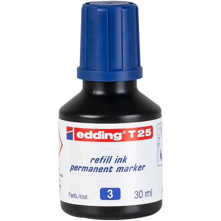 ✅ Edding T25 Flacon Recharge pour Marqueur Permanent - Capacité 30 ml - Couleur Bleu couleur bleu en stock