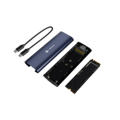 boîtier SSD M.2 NVMe USB-C bleu