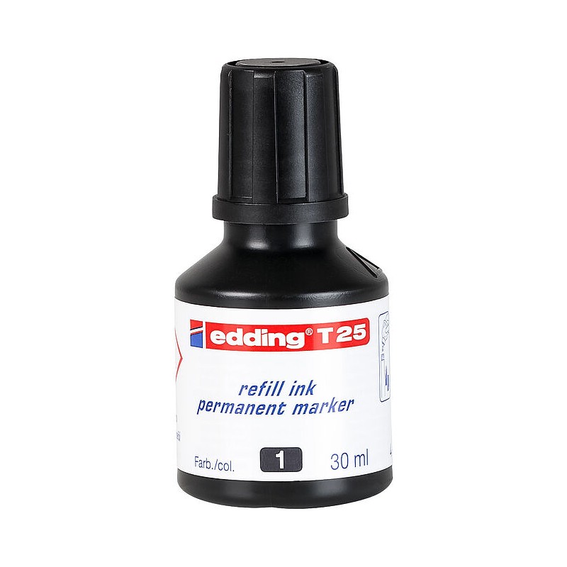 Recharge pour marqueur permanent Edding T25 - noir - 30 ml
