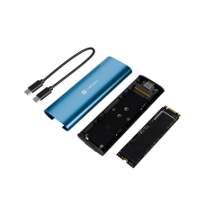 boîtier SSD M.2 bleu USB-C