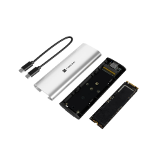boîtier SSD M2 NVMe argent USB C