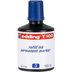 ✅ Edding T100 Flacon Recharge pour Marqueur Permanent - Capacité 100 ml - Couleur Bleu couleur bleu en stock