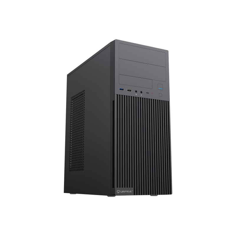 Unykach Aero C360 Boîtier ATX Noir avec alimentation 500W