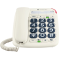 Motorola CT200 Téléphone fixe blanc boutons larges Motorola CT200 Téléphone fixe blanc boutons larges