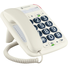 Motorola CT200 Téléphone fixe blanc boutons larges