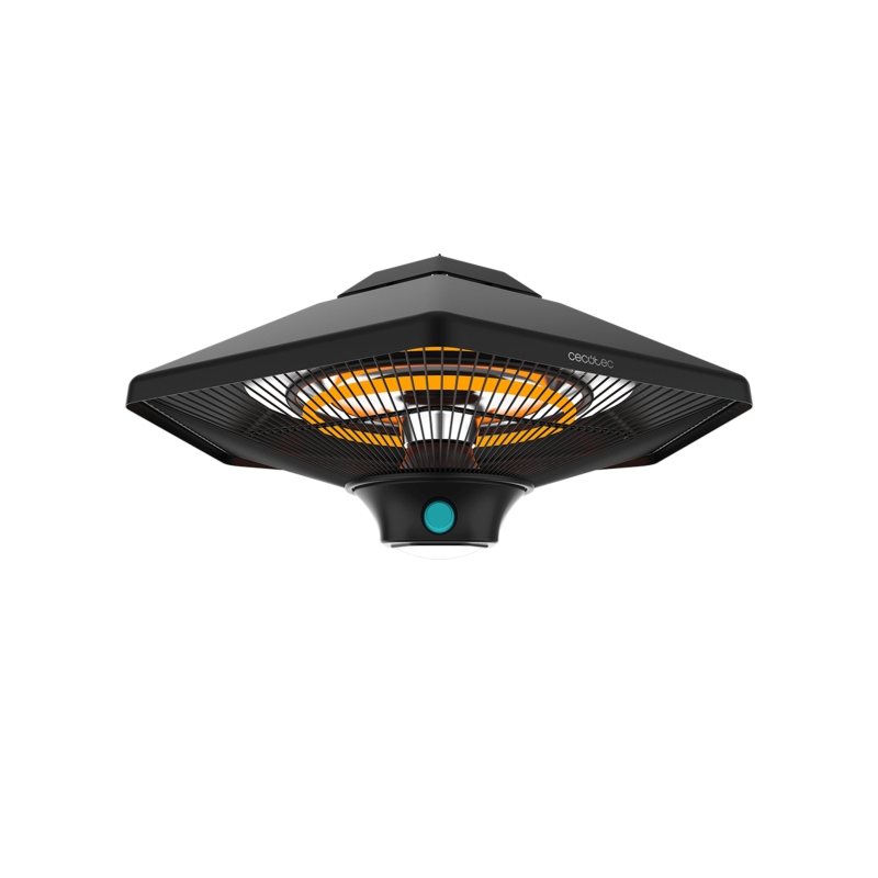 Chauffage plafond halogène extérieur Cecotec 2000 W noir
