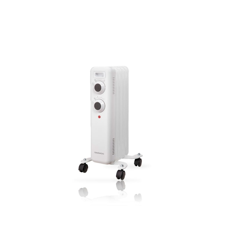 Radiateur à huile Daewoo 1000W 5 éléments blanc Radiateur à huile Daewoo 1000W 5 éléments blanc