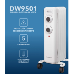radiateur à huile blanc 1000W