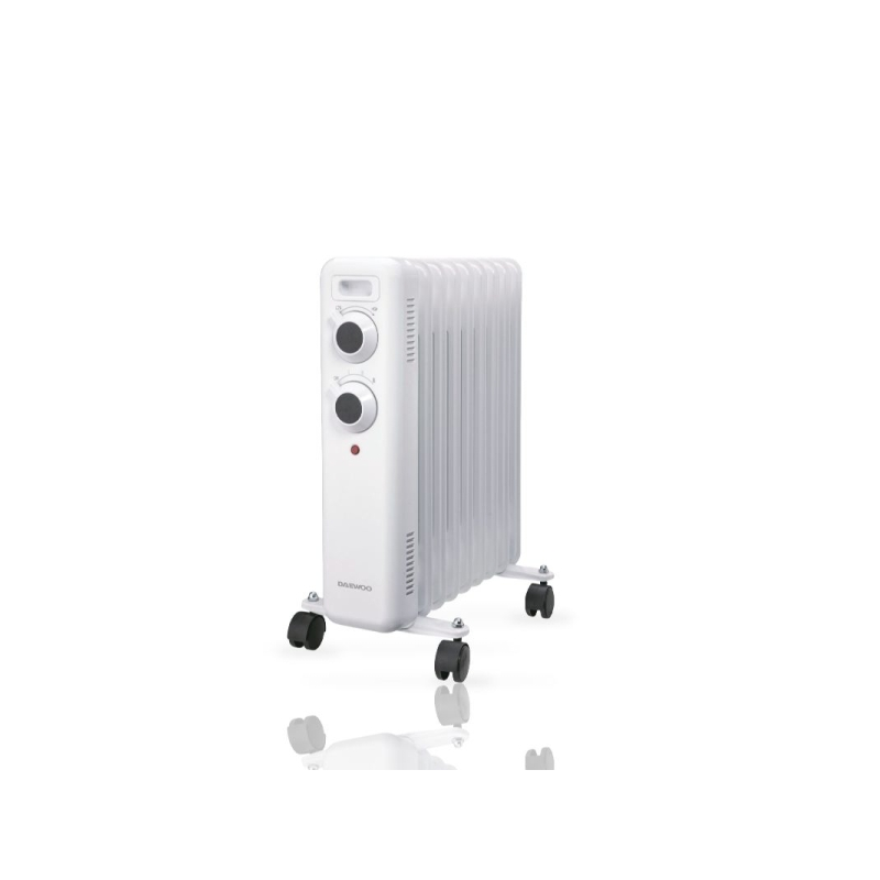 Radiateur à huile Daewoo 2000W, 9 éléments, blanc Radiateur à huile Daewoo 2000W, 9 éléments, blanc