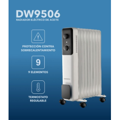 Radiateur bain d'huile noir blanc