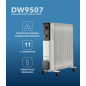 Radiateur à huile Daewoo DW9507 2500W 11 éléments Noir/blanc Radiateur à huile Daewoo DW9507 2500W 11 éléments Noir/blanc