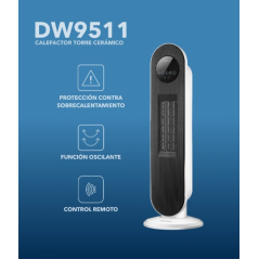 radiateur céramique Daewoo noir blanc
