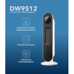 Chauffage céramique Daewoo noir blanc
