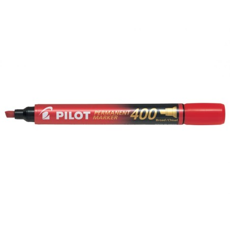 ✅ Marqueur permanent Pilot 400 - Pointe biseautée 4,5 mm - Ligne 4 mm - Couleur rouge couleur rouge en stock