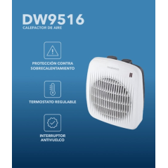 Chauffage soufflant Daewoo blanc
