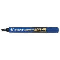 ✅ Pilot Marqueur Permanent 400 - Pointe biseautée 4,5 mm - Trait 4 mm - Couleur Bleu couleur bleu en stock