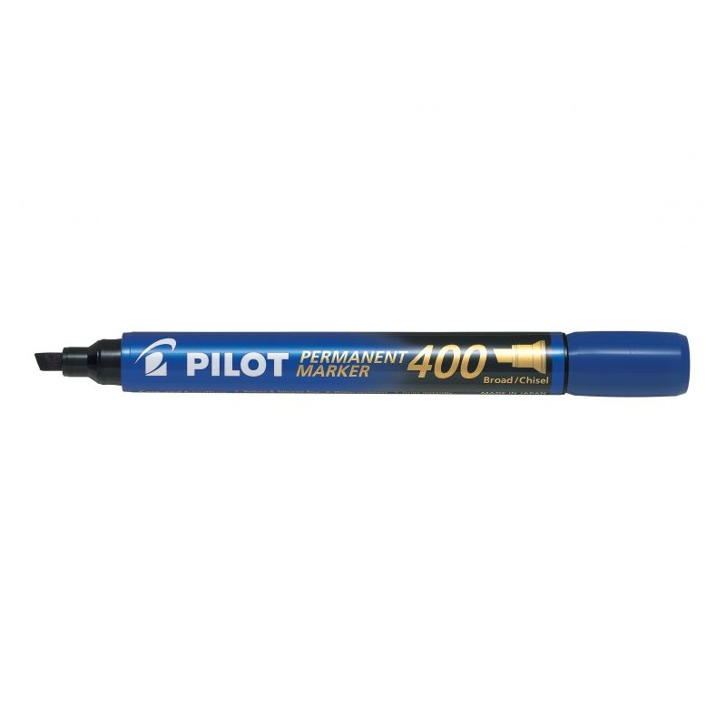Marqueur permanent bleu 4 mm biseauté - Pilot 400

