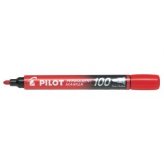 ✅ Marqueur Permanent Pilot 100 - Pointe Conique Fine 4.5mm - Trait 1mm - Couleur Rouge couleur rouge en stock