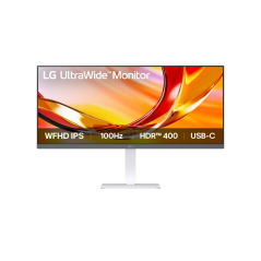 Écran LG ultrawide blanc