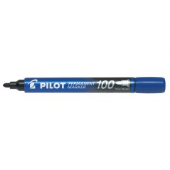 ✅ Marqueur Permanent Pilot 100 - Pointe Conique Fine 4.5mm - Trait 1mm - Couleur Bleu couleur bleu en stock
