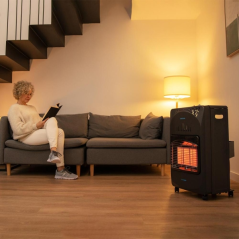 Chauffage d'appoint gaz pliable noir