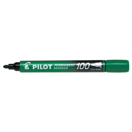 ✅ Marqueur Permanent Pilot 100 - Pointe Conique Fine 4.5mm - Trait 1mm - Couleur Vert couleur vert en stock