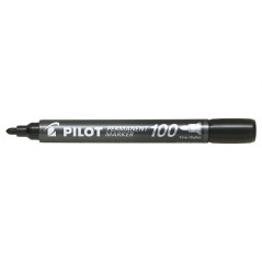 ✅ Marqueur Permanent Pilot 100 - Pointe Conique Fine 4.5mm - Trait 1mm - Couleur Noir couleur Noir en stock