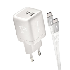 Chargeur GaN USB C blanc