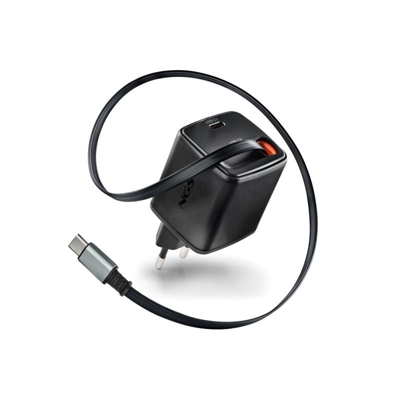 NGS Reel Chargeur GaN 65W USB-C Noir NGS Reel Chargeur GaN 65W USB-C Noir