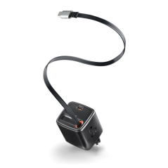 chargeur GaN 65W USB C noir