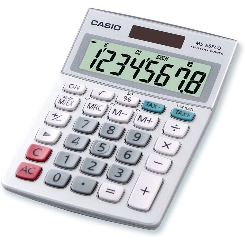 Calculatrice financière Casio MS88ECO 8 chiffres gris Calculatrice financière Casio MS88ECO 8 chiffres gris