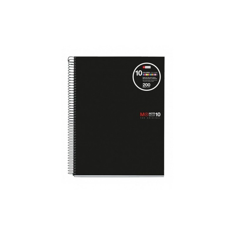 LOT de 5 Miquel Rius Notebook10 Cahier Spirale Format A4 - 200 Feuilles de 70gr Microperforé 4 Trous - Couvertures