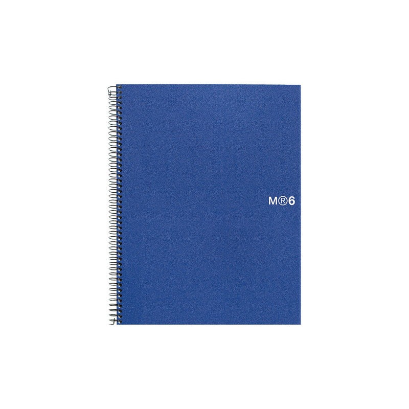 LOT de 5 Miquel Rius Notebook6 Cahier Spirale Format A5 - 150 Feuilles de 70gr Microperforé 2 Trous - Couvertures Polypropylène