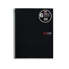 ✅ Miquel Rius Notebook6 Cahier Spirale Format A4 - 150 Feuilles de 70gr Microperforé 2 Trous - Couvertures Poly en stock