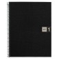 LOT de 5 Miquel Rius Notebook1 Cahier Spirale Format A4 - 80 Feuilles Microperforées 4 Trous - Grille 5x5 - Bande Feuille Grise