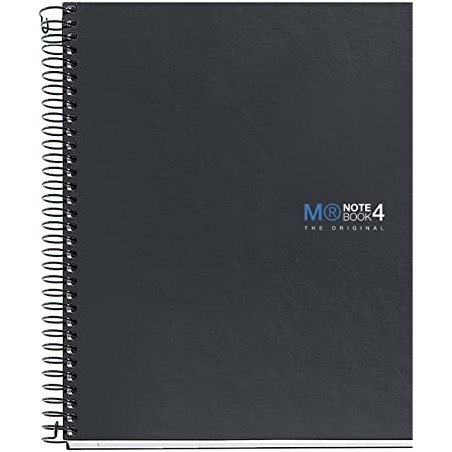 ✅ Miquel Rius Notebook4 Cahier Spirale Format A5 - 160 Feuilles Lisses Microperforées à 2 Trous - Couvertures en stock