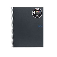 ✅ LOT de 5 Miquel Rius Notebook4 Cahier à Spirale Format A4 - 160 Feuilles Microperforées Lisses à 4 Trous - en stock