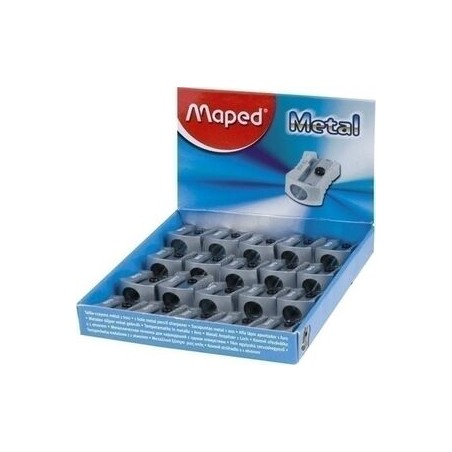 Taille-crayon métal 1 trou - Maped Classic - Lame acier - 20 unités


