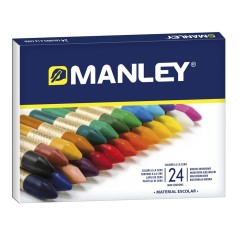 ✅ Manley Lot de 24 Crayons de Cire - Couleurs Assorties couleur Surtido en stock