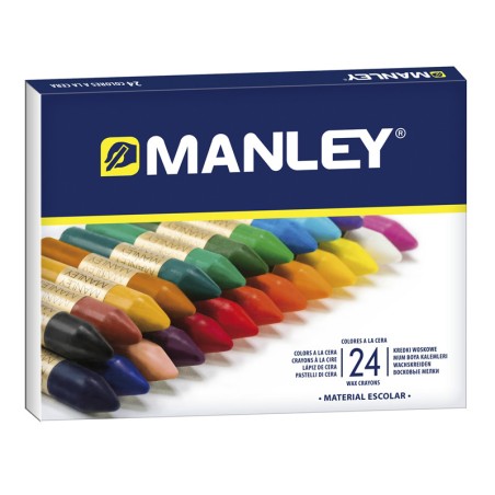 ✅ Manley Lot de 24 Crayons de Cire - Couleurs Assorties couleur Surtido en stock