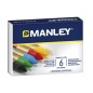 Manley Lot de 6 lignes de cire douce - Idéal pour des techniques et des applications variées - Large gamme de couleurs