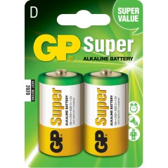 ✅ GP Pack de 2 Piles Super Alcalines LR20 D 1.5V couleur Plusieurs couleurs en stock